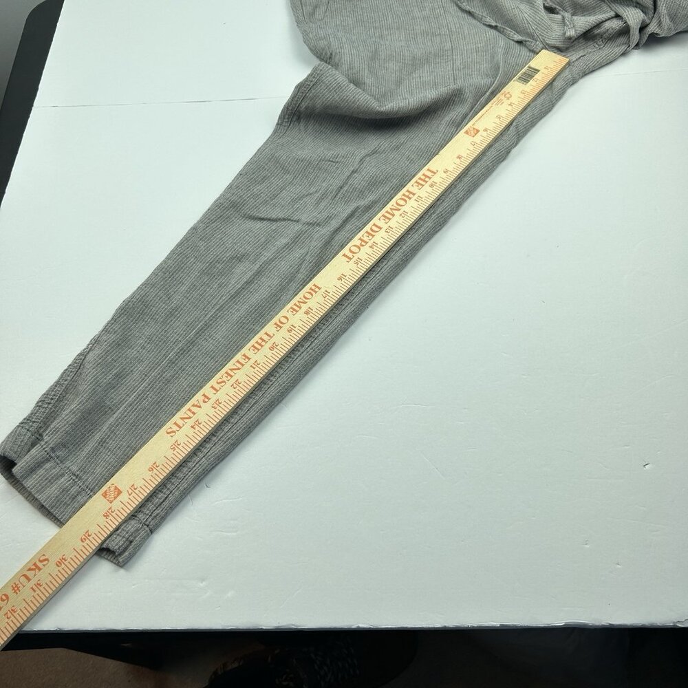 PRANA Breathe Pants Womens Xl Gray Ribbed Drawstring Cropped Outdoor Travel - Picture 13 of 13
